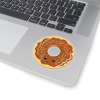 Donut - Brown Smiley Face (Sticker)