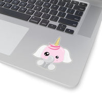 Unicorn - White Ear Pink Head (Sticker)