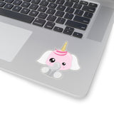 Unicorn - White Ear Pink Head (Sticker)