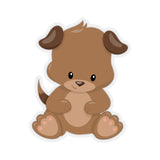 Dog - Brown Sitting (Sticker)