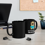 Must Escape Covid Blues. Take Me To Hawai Black mug 11oz, Coffee Mug