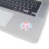 Unicorn - Blue Ear Pink Head (Sticker)