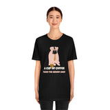 I Drink Coffee When Having A Ruff Day Dog T-Shirt, Coffee T-Shirt, Dog T-Shirt, Fun T-Shirt (Bella+Canvas 3001)