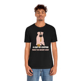 I Drink Coffee When Having A Ruff Day Dog T-Shirt, Coffee T-Shirt, Dog T-Shirt, Fun T-Shirt (Bella+Canvas 3001)