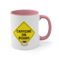 Caffeine On Board Accent Mug,  Coffee Mug