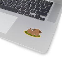 Dog - Brown Dog Lying on Mat (Sticker)