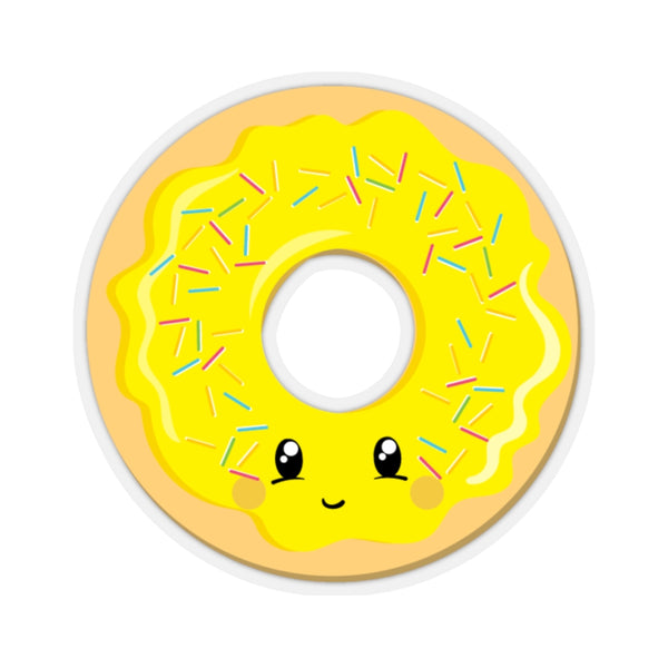 Donut - Yellow Smiley Face (Sticker)