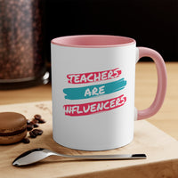 Teachers Are Influencers Accent Mug, Coffee Mug