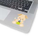 Dog - Green Cupcake (Sticker)