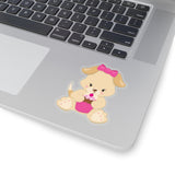 Dog - Pink Cupcake Stickers