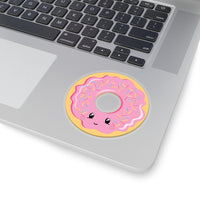 Donut - Pink Smiley Face (Sticker)