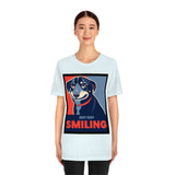 Just Keep Smiling T-Shirt, Dog T-Shirt, Smile T-Shirt, Pick Me Up T-Shirt (Bella+Canvas 3001)