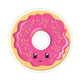 Donut - Pink 2 Smiley Face (Stickers)