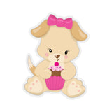 Dog - Pink Cupcake Stickers