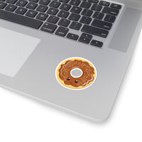 Donut - Brown Smiley Face (Sticker)