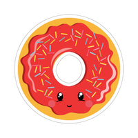 Donut - Red Smiley Face (Sticker)