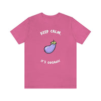 Keep Calm It's Organic T-Shirt, Vegan T-Shirt, Fun T-Shirt, Innuendo T-Shirt (Bella+Canvas 3001)