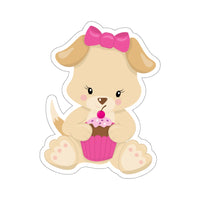 Dog - Pink Cupcake Stickers