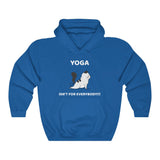 Yoga Isn't For Everybody Hooded Sweatshirt, Yoga Hooded Sweatshirt, Cat Hooded Sweatshirt, Fun Hooded Sweatshirt