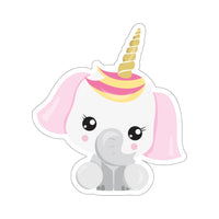 Unicorn - Pink Ear White Head (Sticker)