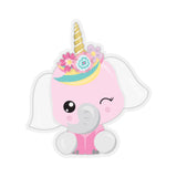 Unicorn - White Ear Pink Head & Winking (Sticker)