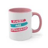 Nurses Are Superheroes Accent Mug