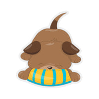 Dog - Brown Eating (Sticker)