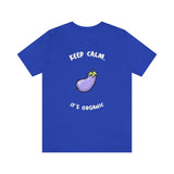 Keep Calm It's Organic T-Shirt, Vegan T-Shirt, Fun T-Shirt, Innuendo T-Shirt (Bella+Canvas 3001)