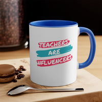 Teachers Are Influencers Accent Mug, Coffee Mug