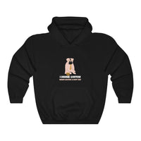 I Drink Coffee When Having A Ruff Day Dog Hooded Sweatshirt, Coffee Hooded Sweatshirt, Dog Hooded Sweatshirt, Fun Hooded Sweatshirt