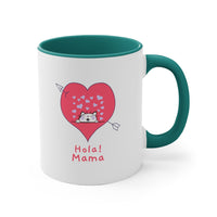 Hola! Mama Accent Mug, Cat Mug, Coffee Mug