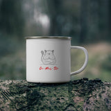 Ca Mus Ste Enamel Camping Mug, Cat Mug, Coffee Mug, Yoga Mug