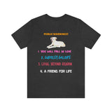 Public Warning!!! Puppy T-Shirt, Puppy T-Shirt, Dog T-Shirt, Fun T-Shirt (Bella+Canvas 3001)