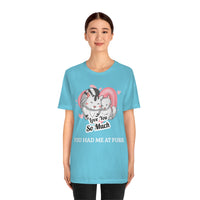 You Had Me At Purr T-Shirt, Cat T-Shirt, Love T-Shirt (Bella+Canvas 3001)