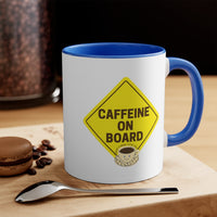 Caffeine On Board Accent Mug,  Coffee Mug