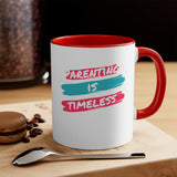 Parenting Is Timeless Accent Mug, Coffee Mug