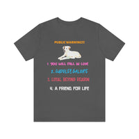 Public Warning!!! Puppy T-Shirt, Puppy T-Shirt, Dog T-Shirt, Fun T-Shirt (Bella+Canvas 3001)