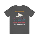 Public Warning!!! Puppy T-Shirt, Puppy T-Shirt, Dog T-Shirt, Fun T-Shirt (Bella+Canvas 3001)