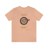 Taste It Love It (#LIFEBEGINSWITHCOFFEE) T-Shirt , Coffee T-Shirt (Bella+Canvas 3001)