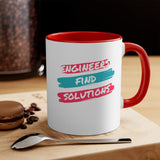 Engineers Find Solutions Accent Mug, Coffee Mug