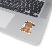 Dog - Brown Sitting (Sticker)