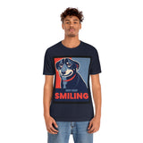 Just Keep Smiling T-Shirt, Dog T-Shirt, Smile T-Shirt, Pick Me Up T-Shirt (Bella+Canvas 3001)