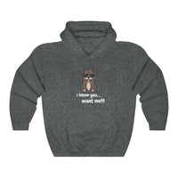 I Know You Want Me Hooded Sweatshirt, Pit Bull Dog Hooded Sweatshirt, Dog Hooded Sweatshirt, Fun Hooded Sweatshirt