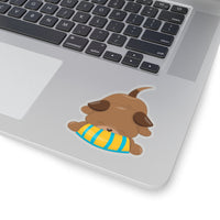 Dog - Brown Eating (Sticker)