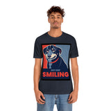 Just Keep Smiling T-Shirt, Dog T-Shirt, Smile T-Shirt, Pick Me Up T-Shirt (Bella+Canvas 3001)