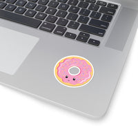 Donut - Pink Smiley Face (Sticker)