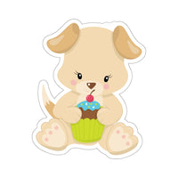 Dog - Green Cupcake (Sticker)