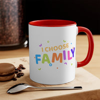 I Choose Family Accent Mug, Coffee Mug