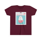 Miss Cutie Cat T-Shirt, Princess T-Shirt, Cat T-Shirt, Kids Clothing (Bella+Canvas 3001Y)