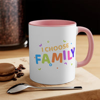 I Choose Family Accent Mug, Coffee Mug